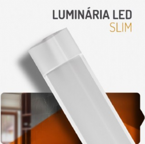 LUMINRIA DE LED MODELO SLIM 1440 - BIVOLT - 6500K - 18W